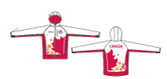 Picture of Team Canada White Full Zip Hoodie - 2014 design